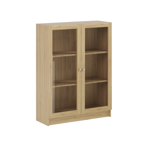 Tủ Cánh Kính 3 Tầng Kích thước 80cm x 30cm x 106cm Decor Phòng Làm Việc, Phòng Khách Yapi-627