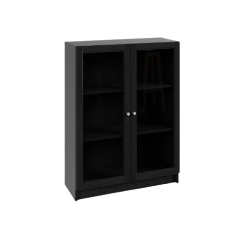 Tủ Cánh Kính 3 Tầng Kích thước 80cm x 30cm x 106cm Decor Phòng Làm Việc, Phòng Khách Yapi-627