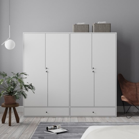 Tủ Quần Áo Cỡ Lớn Kích Thước 200x59x180cm Gỗ Công Nghiệp Yapi-224