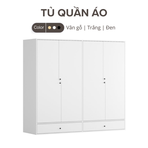 Tủ Quần Áo Cỡ Lớn Kích Thước 200x59x180cm Gỗ Công Nghiệp Yapi-224