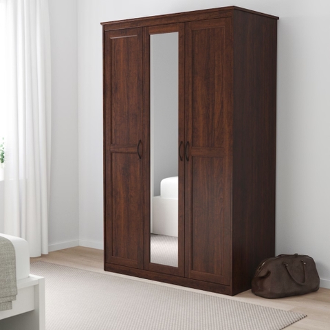 Tủ Quần Áo Có Gương Kích Thước 120x60x191cm Bằng Gỗ MDF Yapi-228