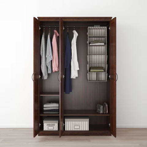Tủ Quần Áo Có Gương Kích Thước 120x60x191cm Bằng Gỗ MDF Yapi-228