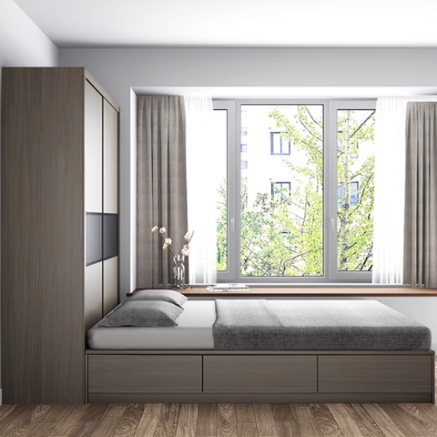 Combo Phòng Ngủ Hiện Đại Gồm Giường ngủ, Tủ Áo và Bàn làm việc LẮP ĐẶT TẬN NHÀ Yapi-233