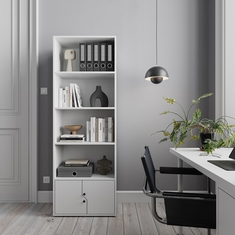 [Freeship Hà Nội] Kệ sách kết hợp tủ đồ KT 65x35x185cm gỗ MDF xịn dễ dàng lắp đặt tại nhà YAPI-660