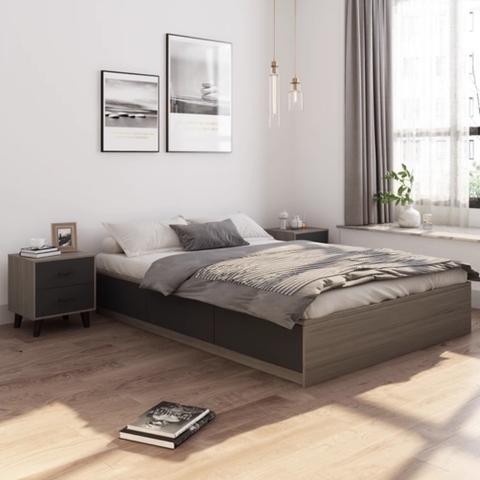 Giường Ngủ Thiết Kế 3 Ngăn Kéo Hiện Đại Bằng Gỗ Yapi-525