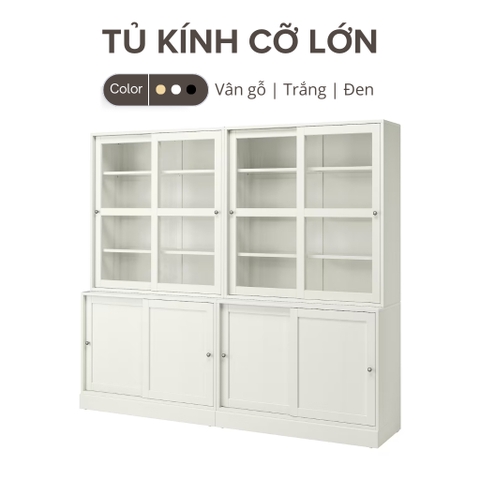 Combo 2 Tủ Kính Trưng Bày Decor Phòng Khách Phòng Làm Việc Yapi-644