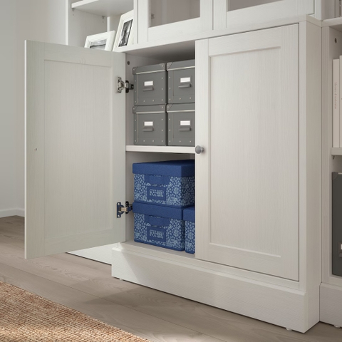 Combo Kệ Và Tủ Kính Trưng Bày 203x47x212 cm Bằng Gỗ MDF Yapi-634