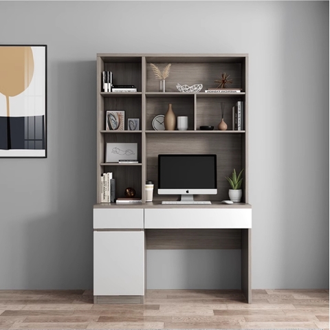 Bàn Làm Việc Kết Hợp Giá Sách Hiện Đại Bằng Gỗ MDF Yapi-412