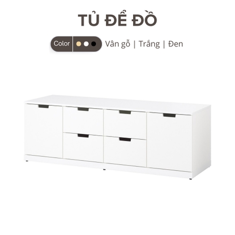 Tủ Để Đồ 6 Ngăn Kéo Lắp Sẵn Bằng Gỗ MDF Yapi-146