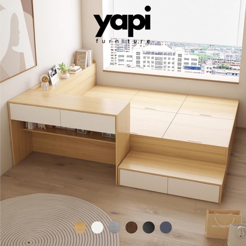 Combo Phòng Ngủ Cho Bé gồm Giường Ngủ, Bàn Học, Kệ Ngăn Kéo Yapi-528