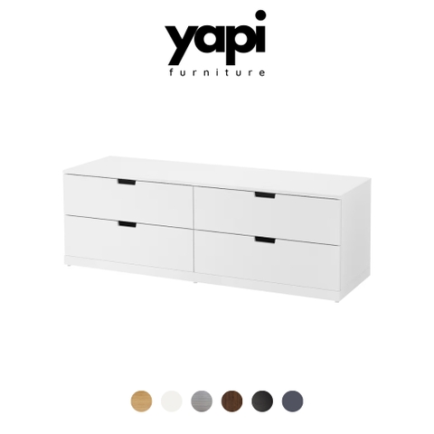 Tủ Để Đồ 4 Ngăn Kéo Bằng Gỗ MDF Lắp Sẵn Yapi-145