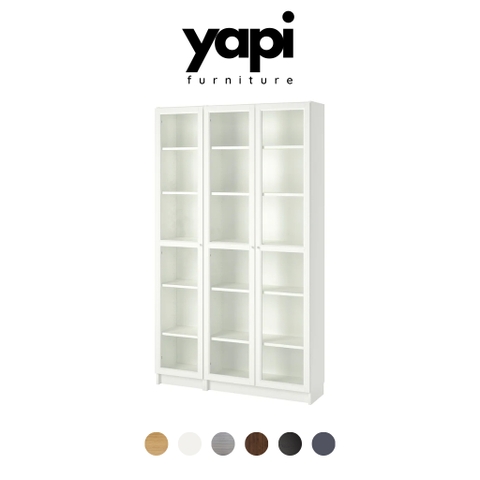 Tủ Kính 6 Tầng Kích thước 120x30x200cm Decor Phòng Làm Việc, Phòng Khách Yapi-623