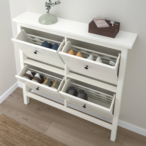 Tủ Giày 4 Ngăn Phong Cách Bắc Âu Bằng Gỗ MDF 107x22x101cm Yapi-311