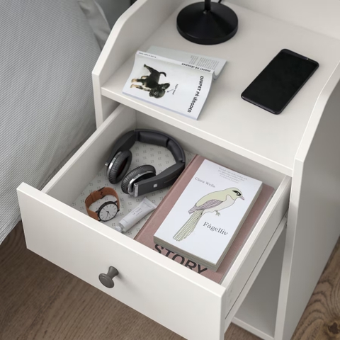 Kệ Tủ Đầu Giường 1 Ngăn Kéo Bằng Gỗ MDF 40x36x63cm Yapi-113