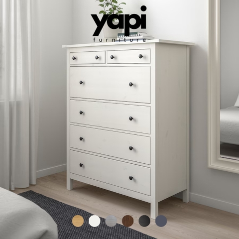 Tủ Lưu Trữ Tủ Để Đồ 6 Ngăn Kéo Bằng Gỗ MDF 108x50x131cm Yapi-153