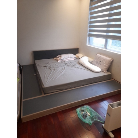 Giường ngủ bệt phối màu hiện đại thiết kế mở rộng Yapi-511