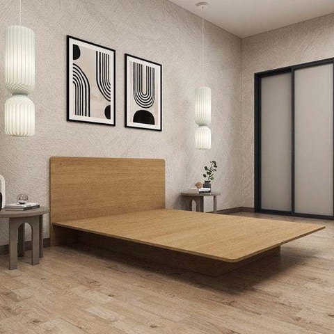 Giường Ngủ Gỗ Giấu Chân, Giường Bay Tích Hợp Đèn LED Yapi-535 202x20cm (DàixCao)