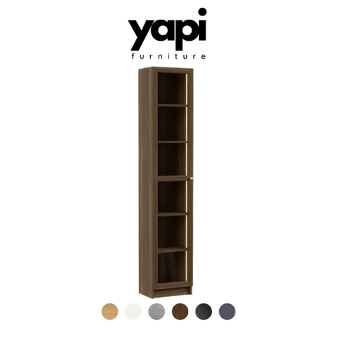Kệ Sách 6 Tầng Cửa Kính Tích Hợp Đèn LED Yapi-653 40x30x202cm (DxRxC)