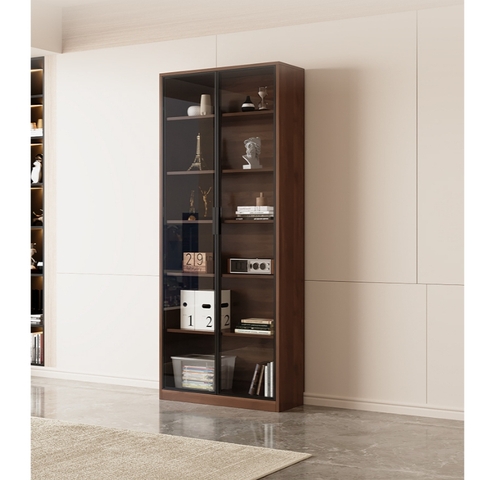 Tủ Sách Cánh Kính 160x32x200cm Yapi TK004 Trang Trí Phòng Khách, Phòng Làm Việc