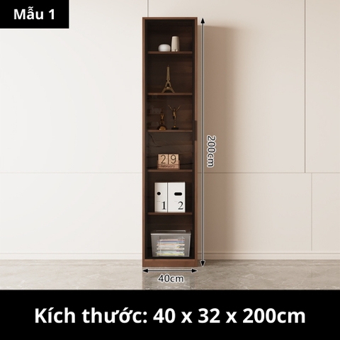 Tủ Sách Cánh Kính 160x32x200cm Yapi TK004 Trang Trí Phòng Khách, Phòng Làm Việc