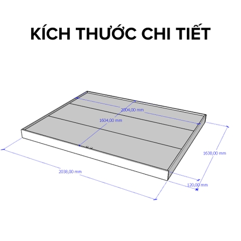 Giường Ngủ Bệt Cao 12cm Thiết Kế Đơn Giản Tự Lắp Ráp Tại Nhà Dễ Dàng GHC-9192 của Yapi