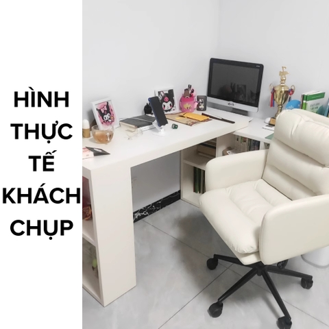 Bàn làm việc, bàn học kèm kệ sách thiết kế hiện đại 120x50x75cm Yapi-416