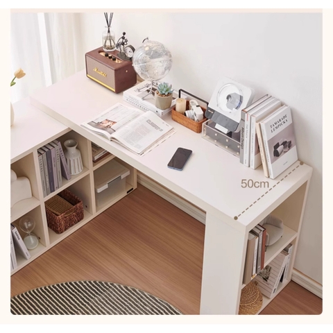 Bàn làm việc, bàn học kèm kệ sách thiết kế hiện đại 120x50x75cm Yapi-416
