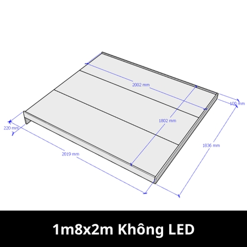 Giường Bay Kèm Đèn LED Gỗ MDF Nhập Khẩu LẮP RÁP TẬN NHÀ cho Gia Đình, Homestay Yapi-518
