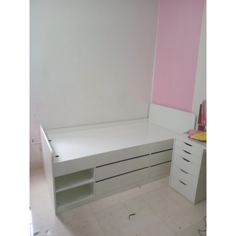 Giường Cho Bé, giường đơn 1mx2m cao 59cm Kèm 4 Ngăn Kéo Yapi-522