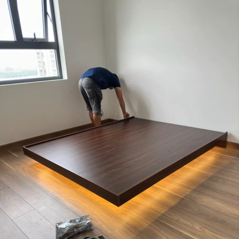 Giường Bay Kèm Đèn LED Gỗ MDF Nhập Khẩu LẮP RÁP TẬN NHÀ cho Gia Đình, Homestay Yapi-518