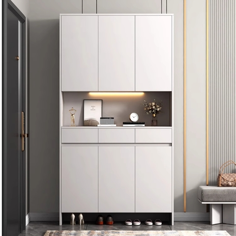 Tủ Giày Đa Năng Có Đèn LED Gỗ MDF Chống Ẩm Thiết Kế Tối Ưu Không Gian Yapi-315