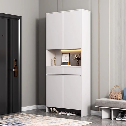 Tủ Giày Đa Năng Có Đèn LED Gỗ MDF Chống Ẩm Thiết Kế Tối Ưu Không Gian Yapi-315