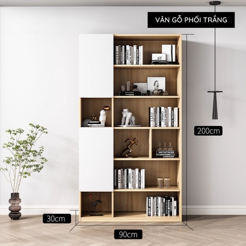 Kệ Sách Kệ Trang Trí Phòng Khách Kích thước 30x30x200cm Yapi-666