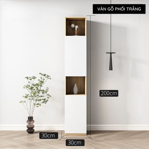 Kệ Sách Kệ Trang Trí Phòng Khách Kích thước 30x30x200cm Yapi-666