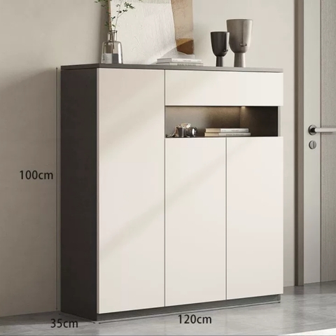 Tủ Để Giày Có Ghế Ngồi Bọc Nệm 140x35x100cm Yapi-322