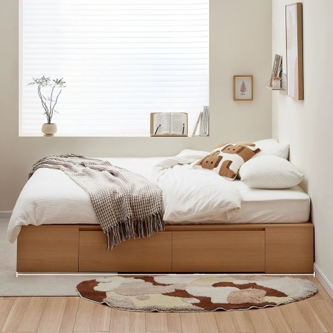 Giường Ngủ Gỗ MDF Ngăn Kéo Thông Minh, Tích Hợp Hộc Tủ Lưu Trữ 180x200cm Yapi-547