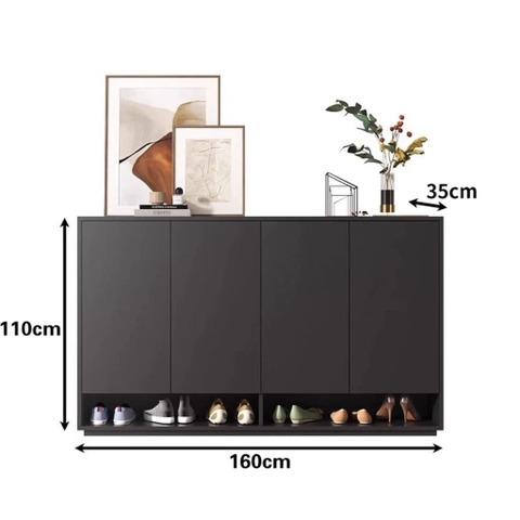 Tủ Đựng Giày Dép Nhiều Ngăn, Thiết Kế Tối Giản Cho Căn Hộ Nhỏ 160x35x110cm Yapi-329