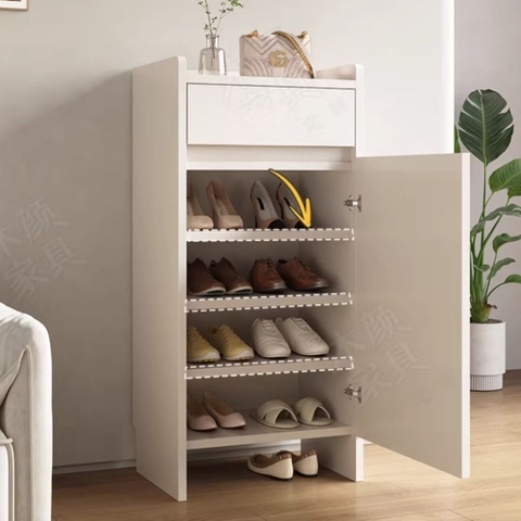 Tủ Giày Dép Nhỏ Gọn 1 Cánh Kèm Ngăn Kéo Cho Căn Hộ Nhỏ 50x35x110cm Yapi-330