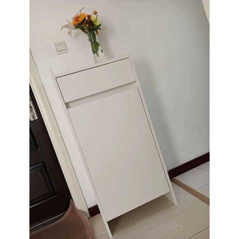 Tủ Giày Dép Nhỏ Gọn 1 Cánh Kèm Ngăn Kéo Cho Căn Hộ Nhỏ 50x35x110cm Yapi-330
