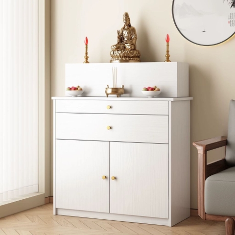 Tủ Thờ Gia Tiên Gỗ Nhỏ Gọn 2 Ngăn Kéo Và 2 Cánh Mở 90x41x117cm Yapi-1208