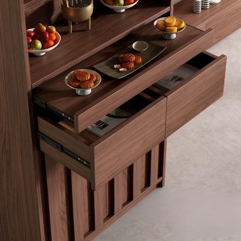 Tủ Thờ Hiện Đại Có Đèn LED Vân Gỗ Nổi Sang Trọng 80x40x190cm Yapi-1209