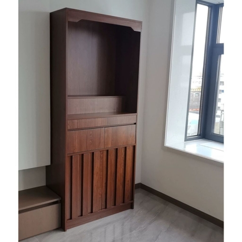 Tủ Thờ Hiện Đại Có Đèn LED Vân Gỗ Nổi Sang Trọng 80x40x190cm Yapi-1209