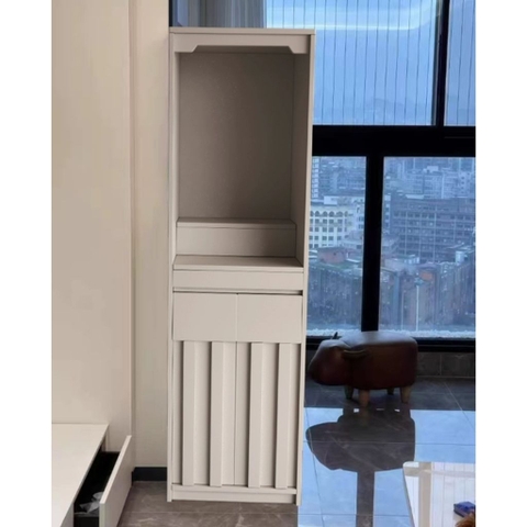 Tủ Thờ Hiện Đại Có Đèn LED Vân Gỗ Nổi Sang Trọng 80x40x190cm Yapi-1209