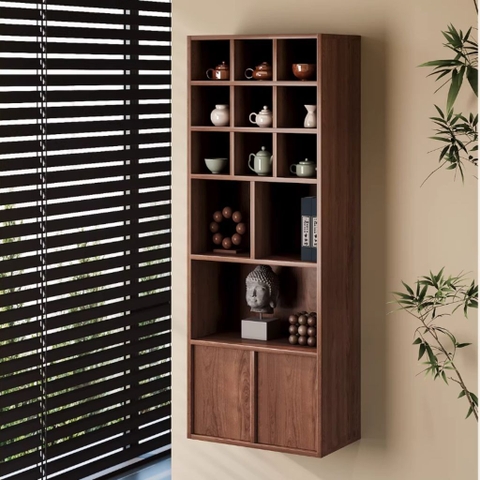 Kệ Treo Tường Ô Vuông Nhiều Ngăn Decor Phòng Khách 80x25x120cm Yapi-KTT001