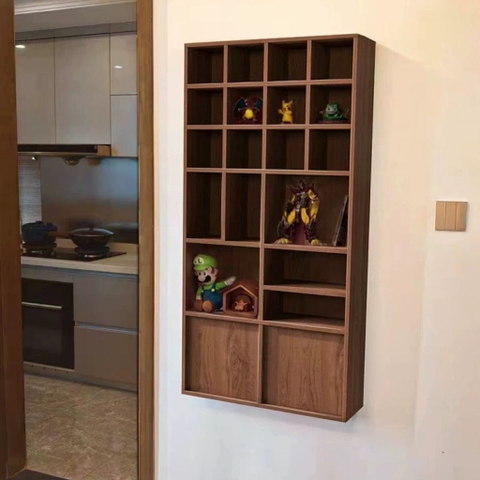 Kệ Treo Tường Ô Vuông Nhiều Ngăn Decor Phòng Khách 80x25x120cm Yapi-KTT001