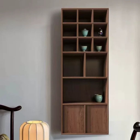 Kệ Treo Tường Ô Vuông Nhiều Ngăn Decor Phòng Khách 80x25x120cm Yapi-KTT001