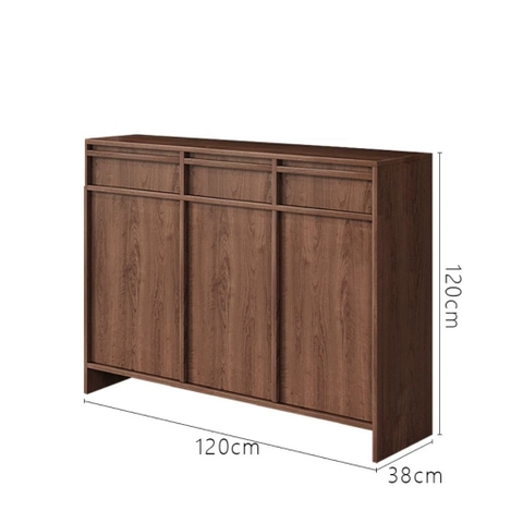 Tủ Giày Gỗ Hiện Đại Nhiều Ngăn Và Kệ Trang Trí Vân Gỗ Nổi 160x38x140cm Yapi-333
