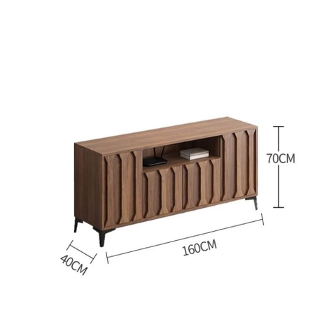 Kệ Tivi Phòng Khách Cánh Tủ Thanh Dọc Nổi 240x40x70cm Yapi-924