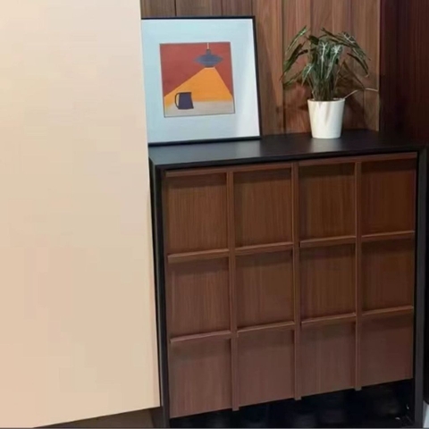 Tủ Giày Dép Gỗ Vân Gỗ Nổi Hiện Đại Nhiều Ngăn 160x39x110cm Yapi-336