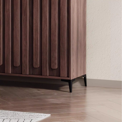 Tủ Trang Trí Vân Gỗ Nổi Hiện Đại Nhiều Ngăn Lưu Trữ 160x40x95cm Yapi-127